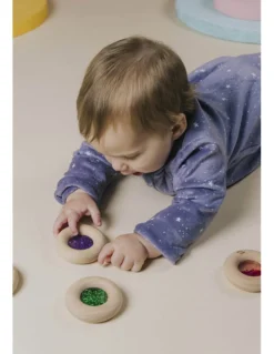 Drewniana zabawka sensoryczna Donut Calm - różowy