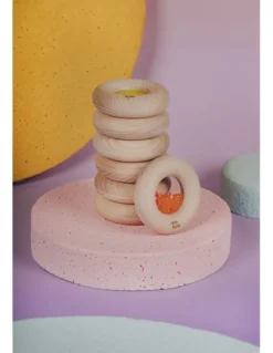 Drewniana zabawka sensoryczna Donut Calm - zielony