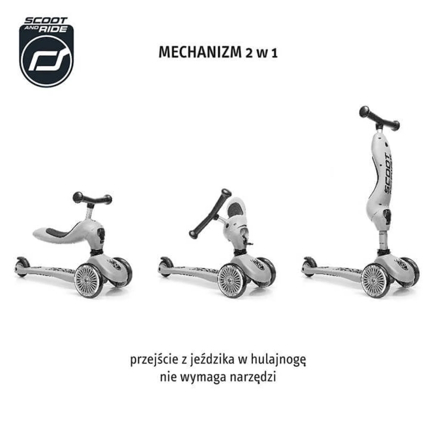 Highwaykick 1 Lifestyle 2w1 Jeździk i hulajnoga z zamykanym schowkiem 1-5 lat Brown Lines