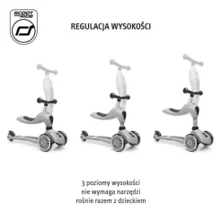 Highwaykick1 Push and Go 2w1 Jeździk i hulajnoga z rączką do prowadzenia 1-5 lat Steel