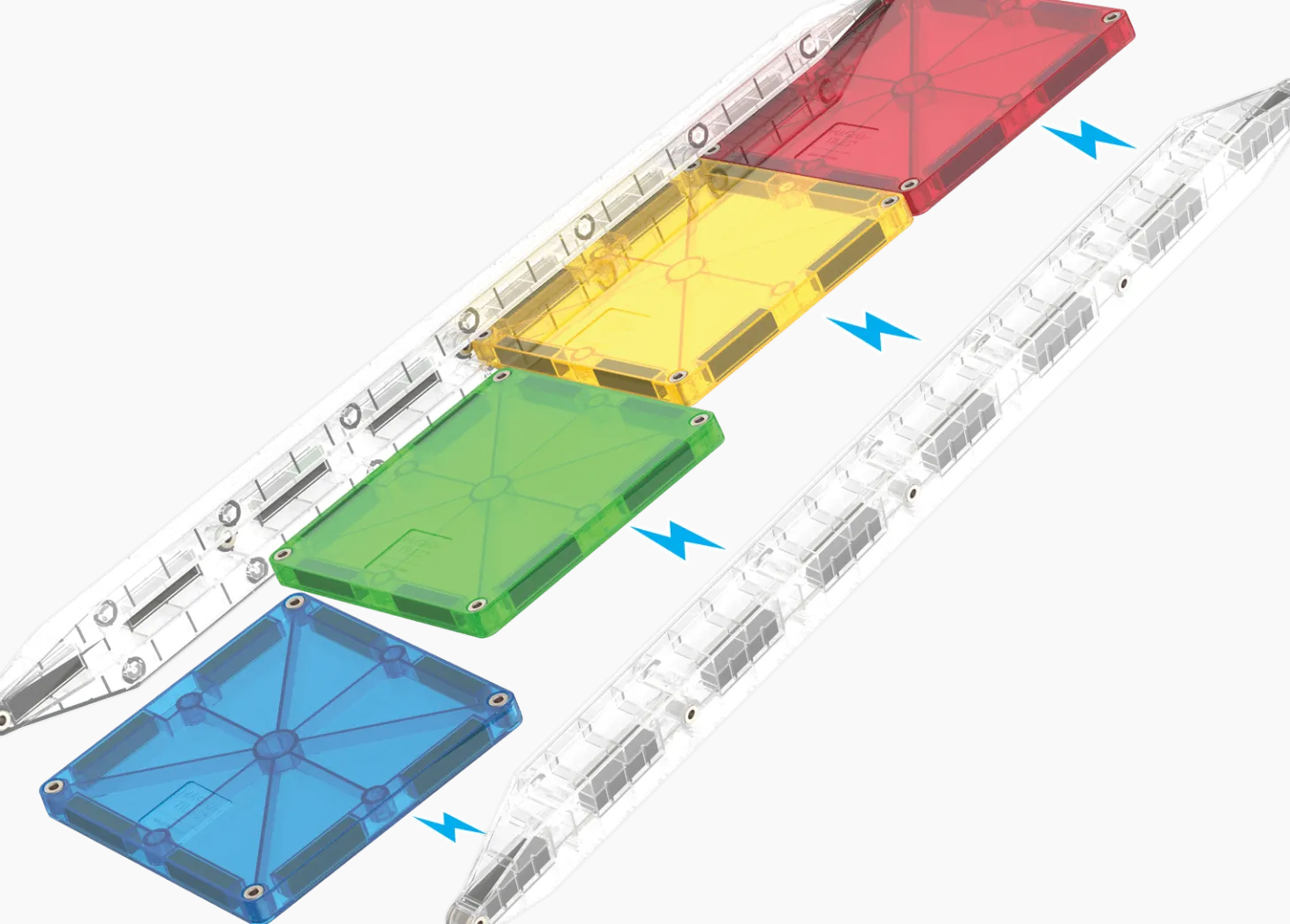 Klocki magnetyczne Rail Racers XL 90 el.