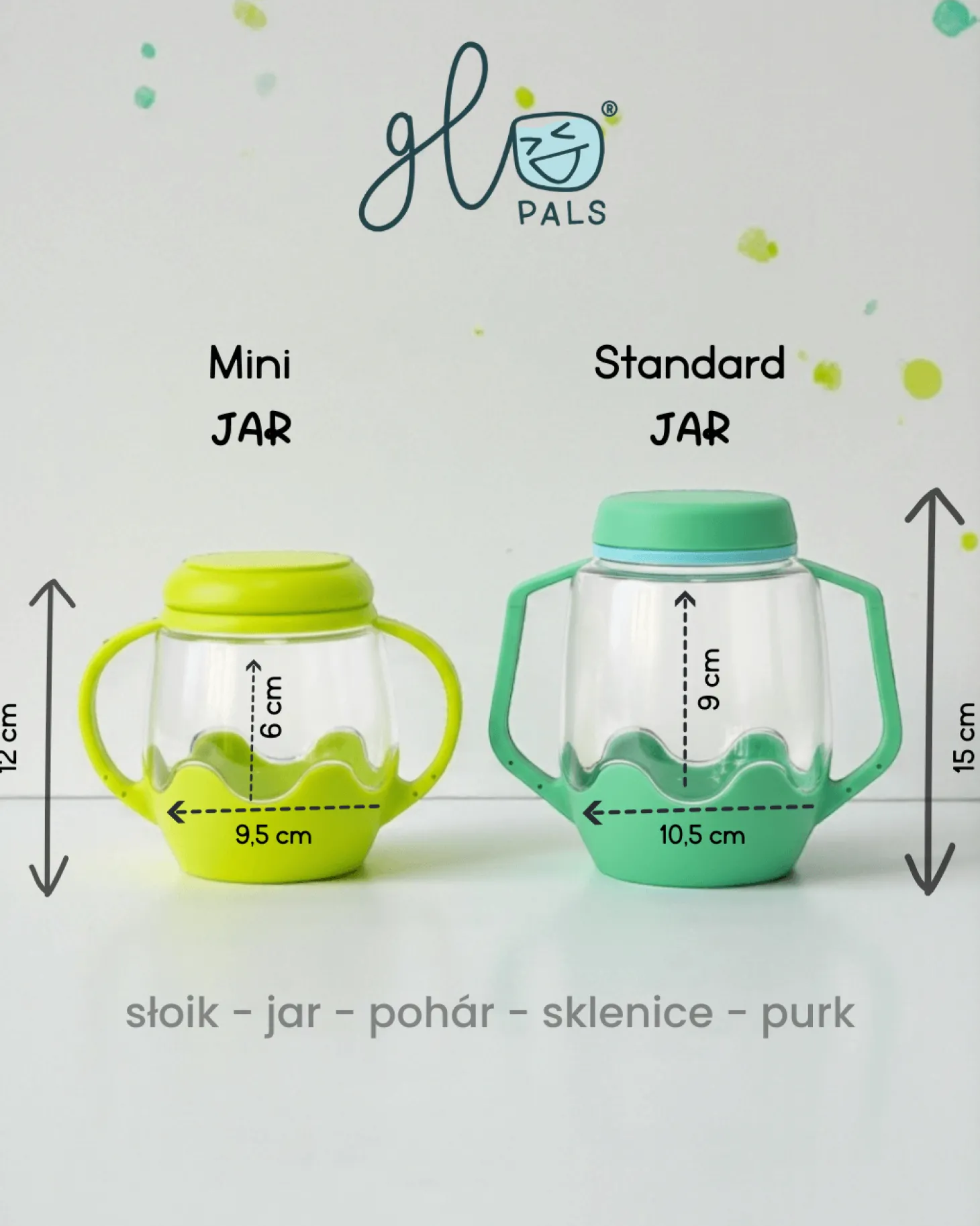 Mini słoik sensoryczny, świecący do napełnienia wodą - niebieski