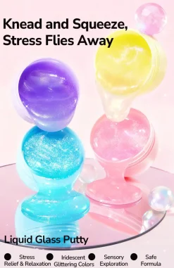Perłowa masa sensoryczna Pearly Putty - blue wave