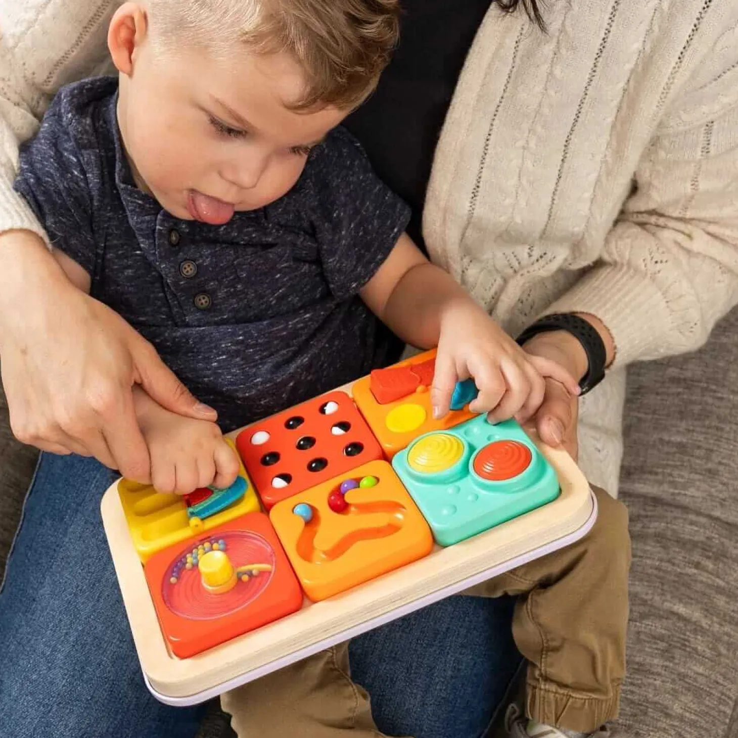 PlayTab Sensoryczne Kwadraty - zestaw 1 z przekładankami