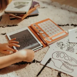 Tablet graficzny z szablonami do rysowania KIDYDRAW-MINI - dinozaury