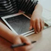 Tablet graficzny z szablonami do rysowania KIDYDRAW-MINI - galaktyka