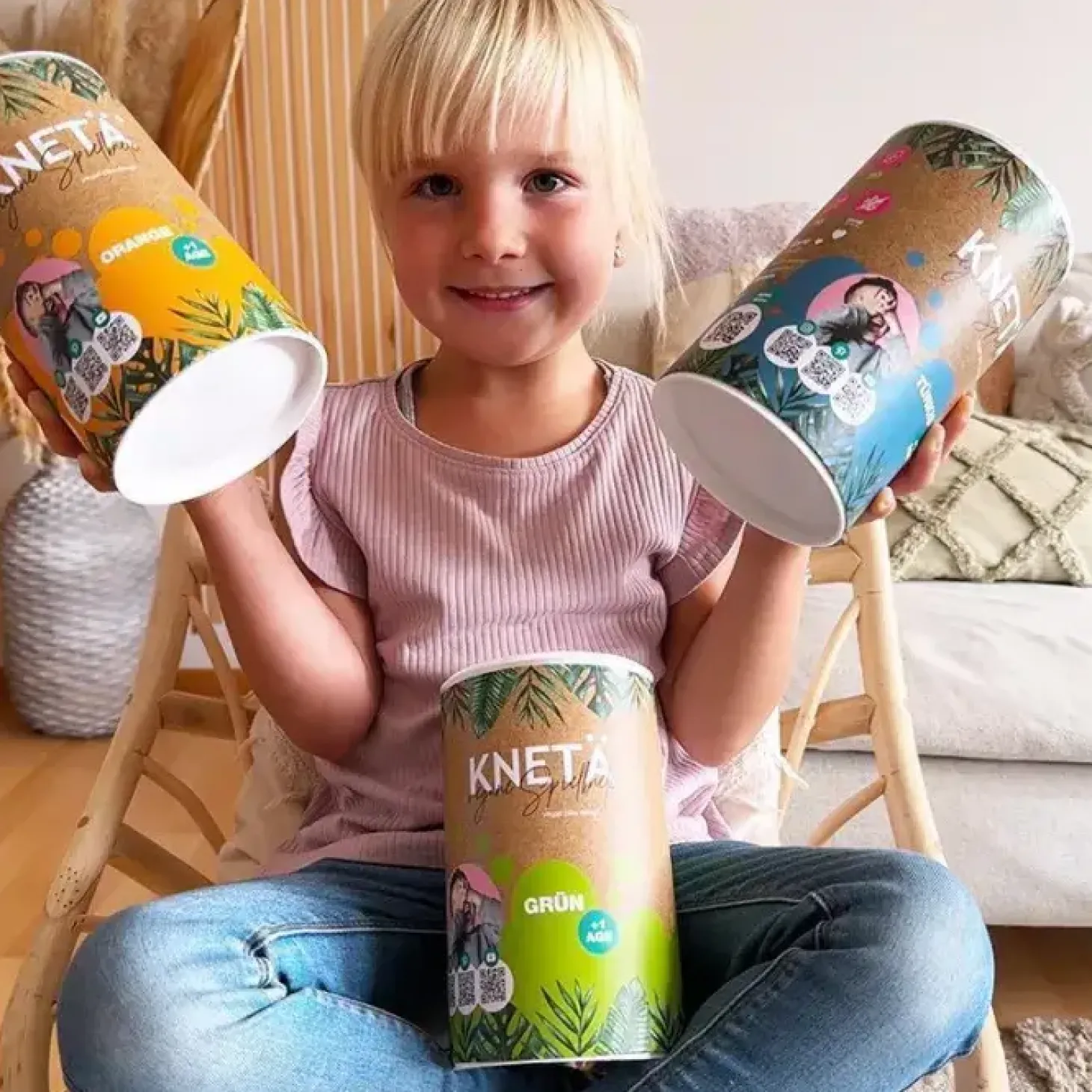 Wegańska masa plastyczna w puszce XXL, 1kg - żółta