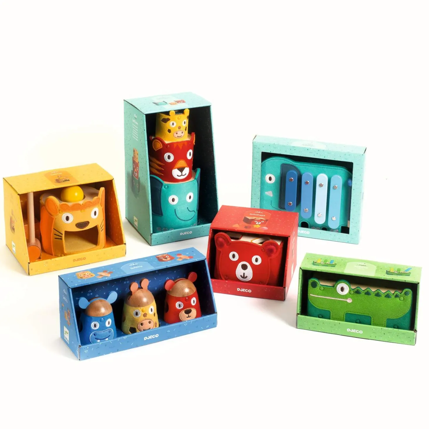 Zabawka wczesnorozwojowa drewno+filc SOFTIPOP