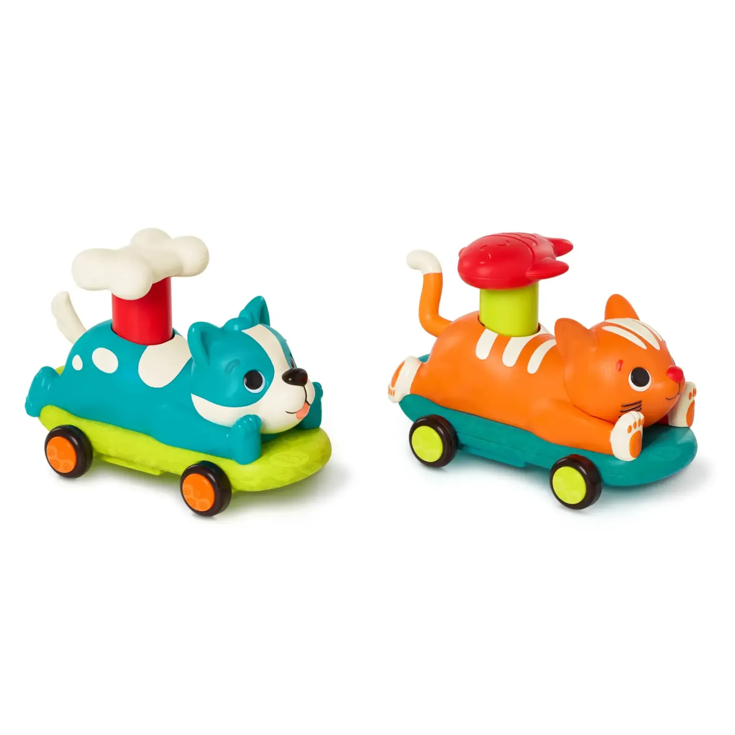 Zestaw autek PawMobiles - kot i pies z napędem push&go